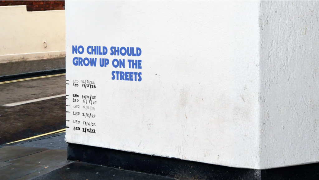 We Are Mobilise Height of Homelessness campaign by Droga5 — height markers on walls in Melbourne and Sydney showing no child should grow up on the streets 2026